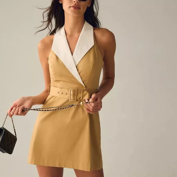 Anthropologie Hutch Sleeveless Collared Dress - Picture 2 of 7